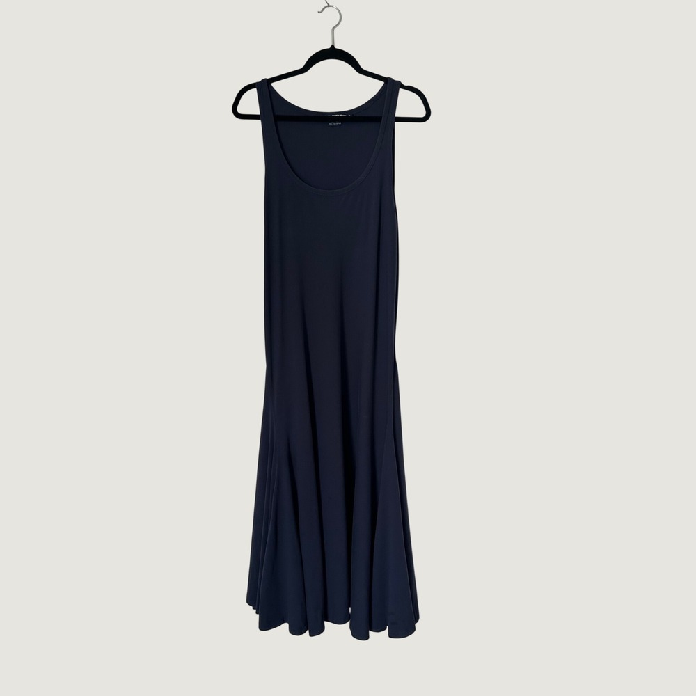Ralph Lauren Sport Tank Dress Womens XL Navy Blue Pima Cotton Flared Lagenlook